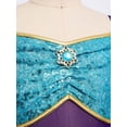 thumbnail image 5 of TiaoBug Kids Arabian Princess Jumpsuit for Girls Belly Dance Outfit Sequin Tulle Overlay Pants Romper Blue 6, 5 of 6