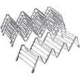 thumbnail image 1 of Juego de 4 soportes para tacos de acero inoxidable para hasta 16 tacos de concha, 1 of 5