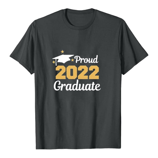 Temporada de graduación Camiseta de manga corta para mujer Camiseta estampada Top Regalo para mujer Pompotops hfajkhk131529