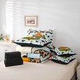 thumbnail image 6 of Manfei Leopard Print Camper 7-Piece King Bedding,Rustic Farmhouse Lodge King Bed in a Bag,Brown Blue,Black Reversible, 6 of 7
