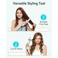 thumbnail image 6 of CNV Le Duo Grande 360° Airflow Styler | 2-in-1 Curling Wand & Titanium Flat Iron Professional Hair Straightener and Curler with Cooling Air Vents to Lock in Style | Adjustable Temp (White), 6 of 7