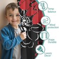 thumbnail image 3 of Blackout Kids Curtains,Red and Black Pioneer Flower Pattern Childrens Insulated Curtains Set Of 2,Bedroom Essentials,Toddler Room Decor 42x63in(106x160cm), 3 of 5