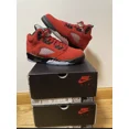 thumbnail image 1 of Ni - ke Ni - ke Air Jordan 5 Retro Raging Bull Red 2021 Black 440888-600 GS, 1 of 2