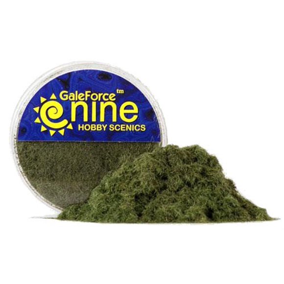 GF9 Hobby Scenics: Dark Green Static Grass