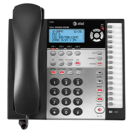 ATT1080 4-Line Phone w/ Answering System (Best Multi Line Phone System For Small Business)