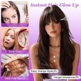 thumbnail image 5 of Wig with Bangs Long Layered Straight Wigs for Women, Realistic Scalp, Free Parting, Heat Resistant Synthetic Wig for Daily Party Use(Brown, 26 Inch), 5 of 6