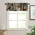 thumbnail image 4 of Rustic Forest Valance Curtain, Camouflage Hunting Tree Camo Deer Elk Bird Bear Windows Curtain Valance for Kitchen Dining Room Bedroom Canteens Home Decor, One Panel 54x18in, 4 of 6