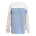 thumbnail image 5 of WEAIXIMIUNG Chandail Molletonné Surdimensionné pour Femmes Grande Taille3X Chandail à Manches Longues pour Femmes à Col Rond, Tricoté Côtelé, Chandail Molletonné d'Automne à Manches Longues, Haut Blouse, 5 of 5
