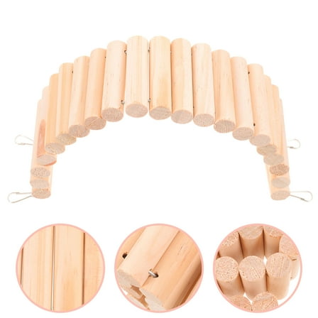 Baluue Bendable Hamster Bridge Wooden Hamster Toys 1Pack for Small Pets Activities