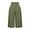 Army Green, variant on High-Waisted Summer Linen-Look Capris for Women Wide-Leg Comfort & Pocket Detail | Breezy Casual Loungewear S-3XL