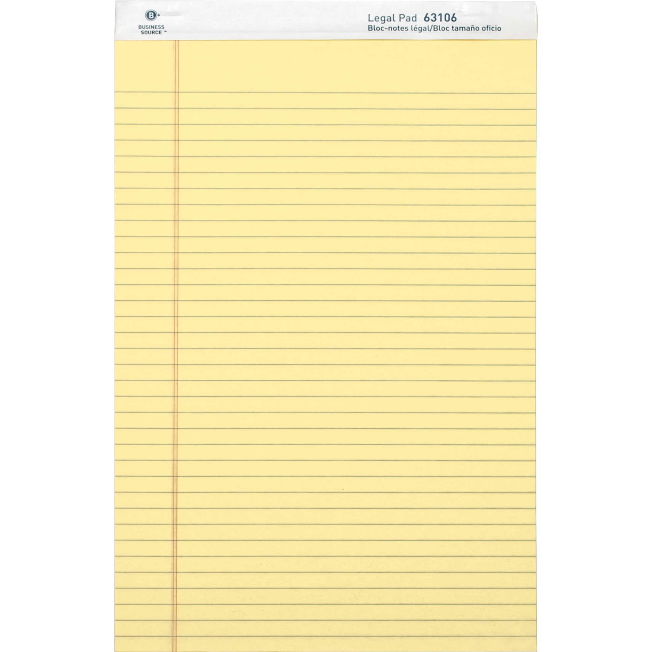 Business Source, BSN63106, Micro - Perforated Legal Ruled Pads - Legal, 12 / Dozen