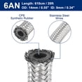 thumbnail image 3 of AN6 3/8" 20ft CPE Fuel Line Hose Stainless Steel Car Engines Braided Tube, 3 of 6