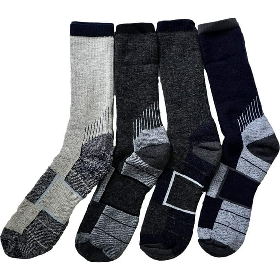 Kirkland Signature Men's Merino Wool Blend Socks, 7-13 Shoe Size, 4 Pairs