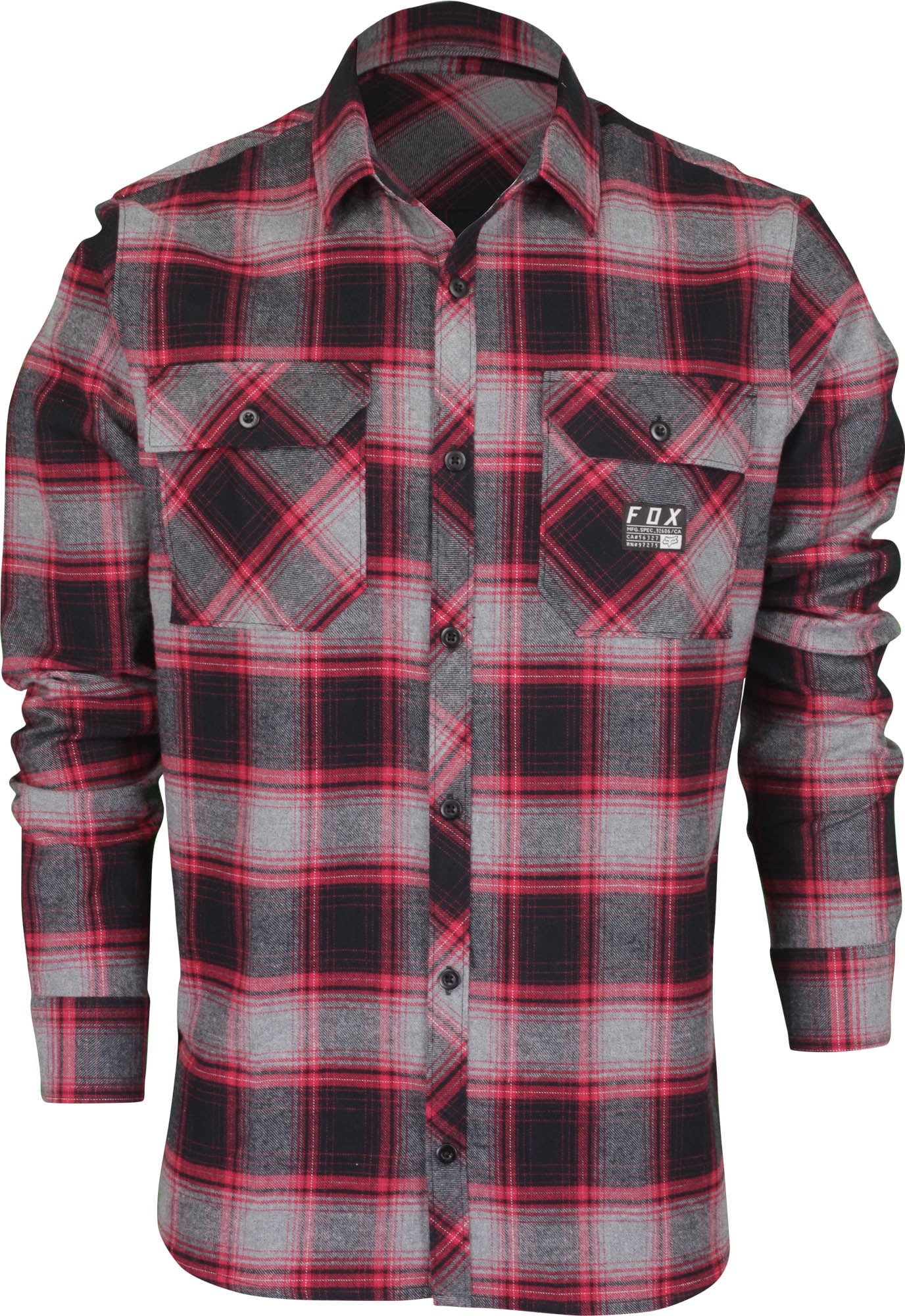 red and gray flannel shirt