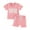 Pink, variant on Bagilaanoe 2pcs Toddler Baby Girl Shorts Set Short Sleeve Letter Print T Shirt Tops Checkerboard Shorts 6M 12M 18M 24M 3T Kids Casual Summer Clothes