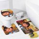 thumbnail image 4 of Miles del mañana-theme 4-Piece Shower Curtain Set with Rugs, Waterproof Bathroom Decor Set Includes Bath Mat, U-Shaped Rug, Toilet Lid Cover and Curtain with Hooks, 4 of 6