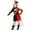 Red, variant on Odeerbi Toddler Girls Stage Performance Outfits Long Sleeve Color Block Slip Dresses   Headwear   Jacket   Stockings Set Toddler Girls Clothes