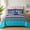 Aqua, variant on Boho Queen Size Comforter Set 8 Pieces, Green and Brown Striped Floral Soft Microfiber Bedding Bundle