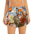 thumbnail image 2 of KLL Vibrant Field Of Blossoms Pattern Shorts Women,Athletic Shorts High Waisted Running Shorts Pocket Sporty Short Gym Elastic Workout Shorts-Large, 2 of 7