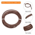 thumbnail image 3 of Uxcell Braided Leather Cord, 4mmx2m Round Faux Leather Bolo String for Crafts Jewelry Making Necklace, Medium Brown, 3 of 7