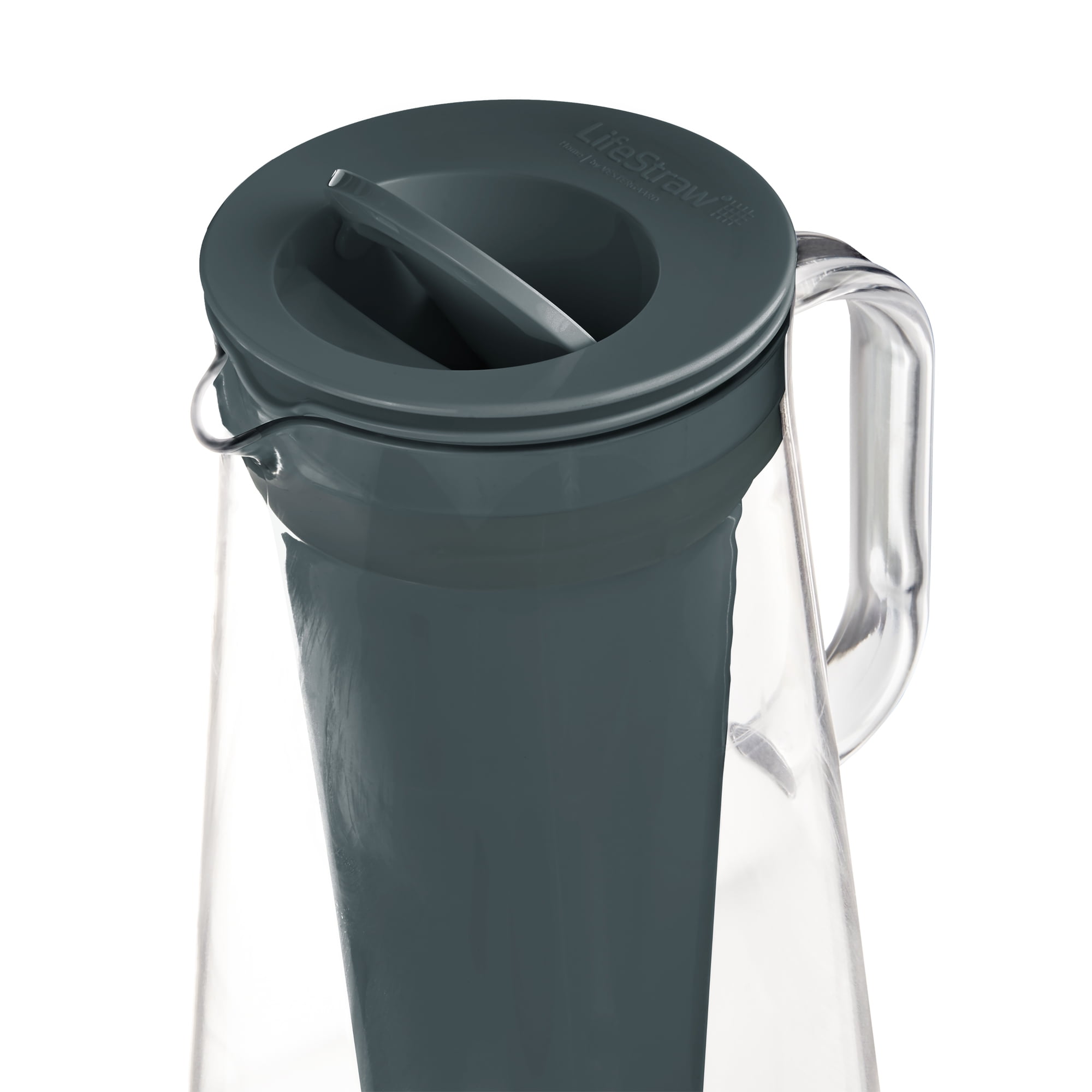 LifeStraw Home 7 Cup Water Filter Pitcher, Removes + 30 Contaminants, Gray