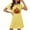 001 Yellow, variant on Hvot&aat Women's Halloween Chest Print Funny Pumpkin Dress Comfort Crew Neck Short Sleeve Nightdress