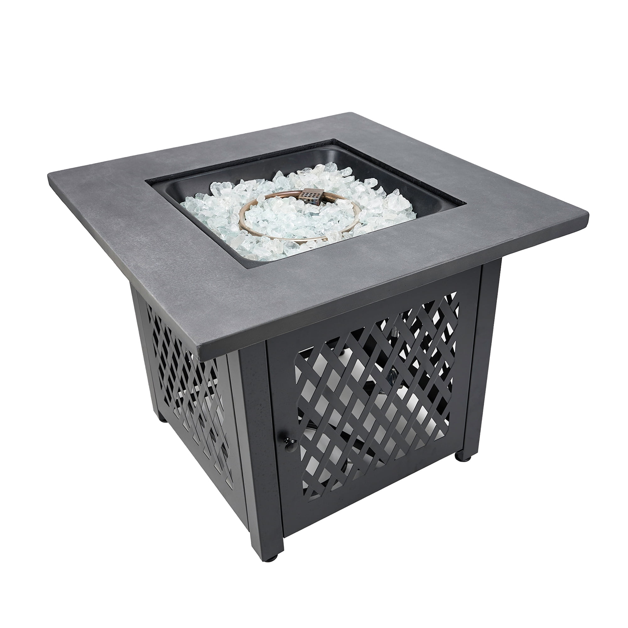 Endless Summer Charles 30" Square Outdoor UV Printed LP Gas Fire Pit​ Table
