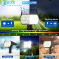 thumbnail image 3 of Nymphy Luces Solares Para Exteriores, Impermeables, Ip68, 56 Led, 3 Modos De Iluminación, Luces Solares Para Jardín, Patio, Luces Solares Para Navidad, Paisaje Exterior, Paquete De 4 (Blanco Frío), 3 of 6