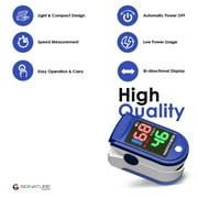 Signature® Fingertip Pulse Oximeter LED Blood Oxygen Sensor Saturation Mini SpO2 Monitor (Lanyrd and Bat Not Incl)