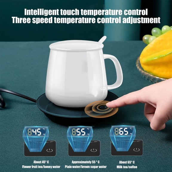 Upgraded Coffee Mug Warmer Automatic Three Speed Temperature AdjustmentFor Desk Home Office Coffee Cup Warmer For Coffee Milk Tea Hot Chocolate O