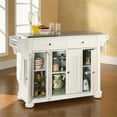 thumbnail image 6 of Pemberly Row Traditional Wood/Stainless Steel Top Kitchen Island in White, 6 of 7