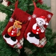 thumbnail image 4 of SPRING PARK Storage Bag|Christmas Stocking Decor|Xmas Style,Elk Snowman,Santa Bear Design, 4 of 7