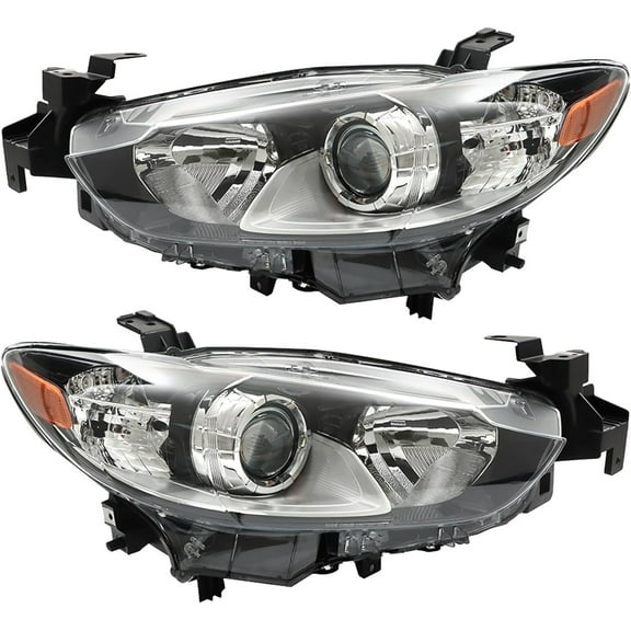 EPOTOOR Headlight Assembly Replacement for Mazda 6 Halogen Projector Headlights 2014-2017 Set Driver & Passenger Side MA2518160