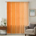 thumbnail image 3 of Orange Ombre Wood Sheer Curtains 72 Inch Length, Light Filtering Voile Curtain Panel, Farmhouse Vintage Gradient Wooden Rod Pocket Drapes Window Treatments for Living Room Bedroom 52"x72", 3 of 9