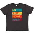 thumbnail image 3 of Inktastic Disc Golfer Eat Sleep Disc Golf Repeat Youth T-Shirt, 3 of 5