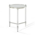 thumbnail image 3 of Mase 24 Inch Round Side End Table, Glass Top, Acrylic Legs, Steel Frame- Saltoro Sherpi, 3 of 5