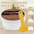 thumbnail image 4 of Wood Putty Wood Filler for Trim,Wood Filler Paintable, Stainable,Wood Repair Kit - Restore Wooden Table, Cabinet, Floors, Door,Natural Color,7oz, 4 of 7