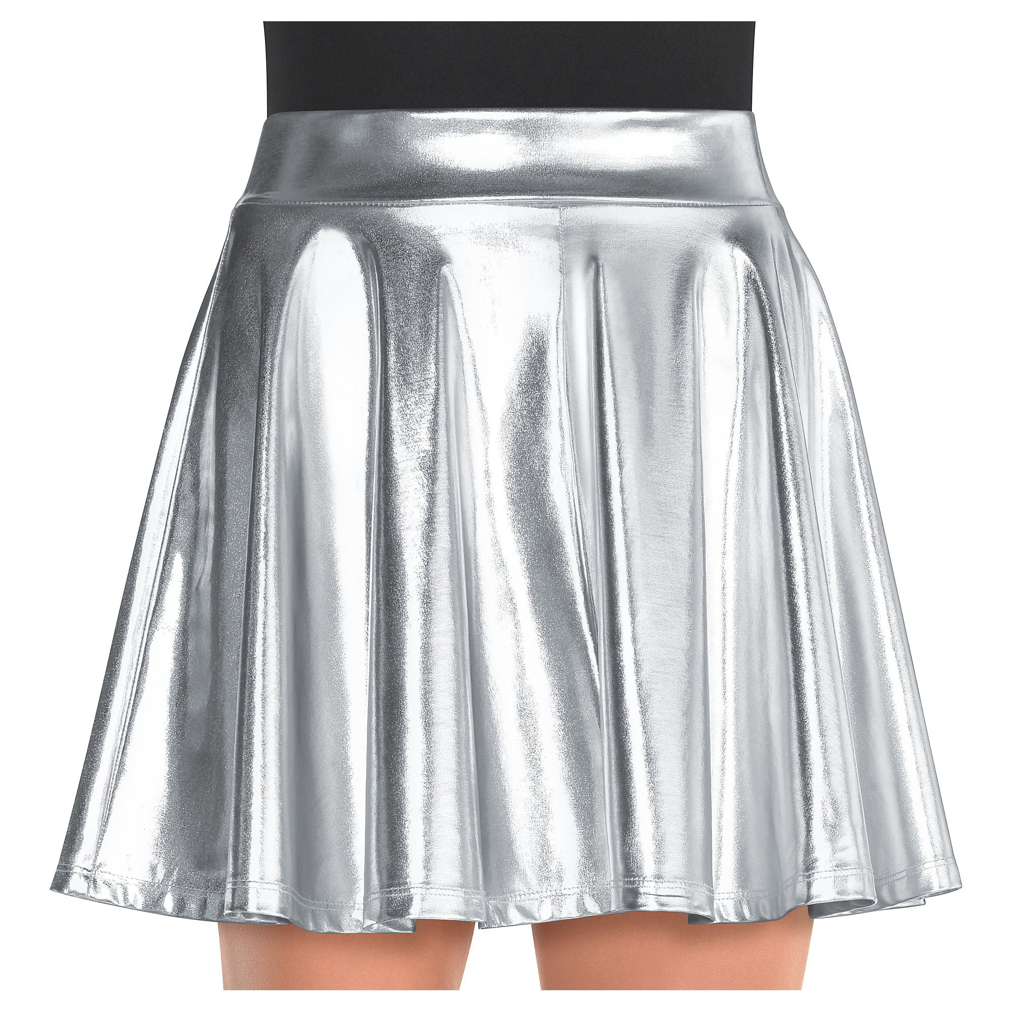 Amscan - Silver Flare Skirt for Women, Solid, Mini Skirt, Standard, by ...