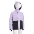 thumbnail image 5 of Doomiva Kids Girl's Winter Waterproof Windproof Coat Color Block Ski Hooded Jacket Warm Raincoat Outerwear Light Purple 12, 5 of 7