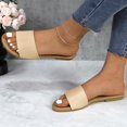 thumbnail image 3 of GJPBGK Women's Flat Slide Sandals Open Toe One-Band Summer Slip-On Shoes for Beach, Travel & Casual Outfits, 3 of 6