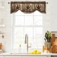 thumbnail image 3 of Texas Star Tie Up Window Valance Farmhouse Country Star Wood Grain Tie-up Valance for Kitchen Windows Adjustable Small Curtain Balloon Shades for Kitchen Bathroom Cafe 54x18inch, 3 of 9