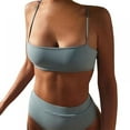 thumbnail image 3 of FNNMNNR Bikini Swimsuits for Women 2 Piece Women‘s High Waisted Bandage Bikini Set Wrap Two Piece Push Up Swimsuits Bathing Suits for Women 2 Piece Bikini Swim Suits  Women 2 Piece Bikini, 3 of 4