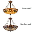 thumbnail image 4 of Lighting SERENITY Tiffany-style Dark Antique Bronze 4 light Victorian Ceiling Pendant 28" Wide, 4 of 5