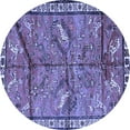 thumbnail image 1 of Ahgly Company Indoor Round Animal Blue Traditional Area Rugs, 8' Round, 1 of 4