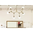 thumbnail image 5 of Elegant Lighting Cavoli 49" 9-Light Metal & Glass Chandelier in Brass/Clear, 5 of 11