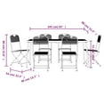 thumbnail image 4 of vidaXL 7 Piece Garden Dining Set Anthracite Metal Mesh, 4 of 5