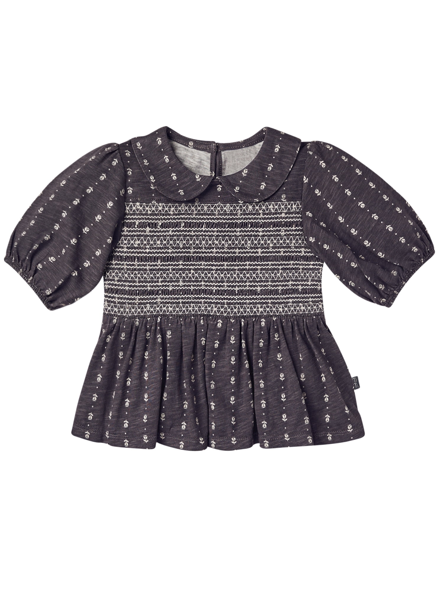 Modern Moments by Gerber Toddler Girl Top with Decorative Smocking Pant, 2-Piece, 12 Months - 5T
