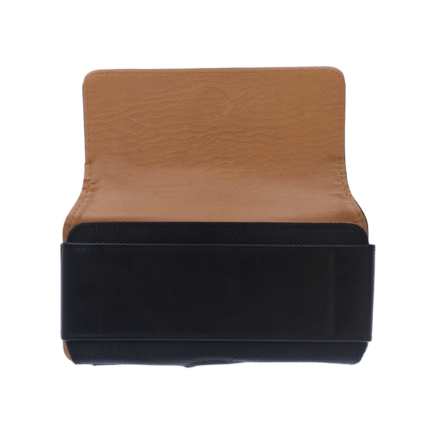 EVO 6.9" Horizontal Texture Durable Leather Pouch - Black