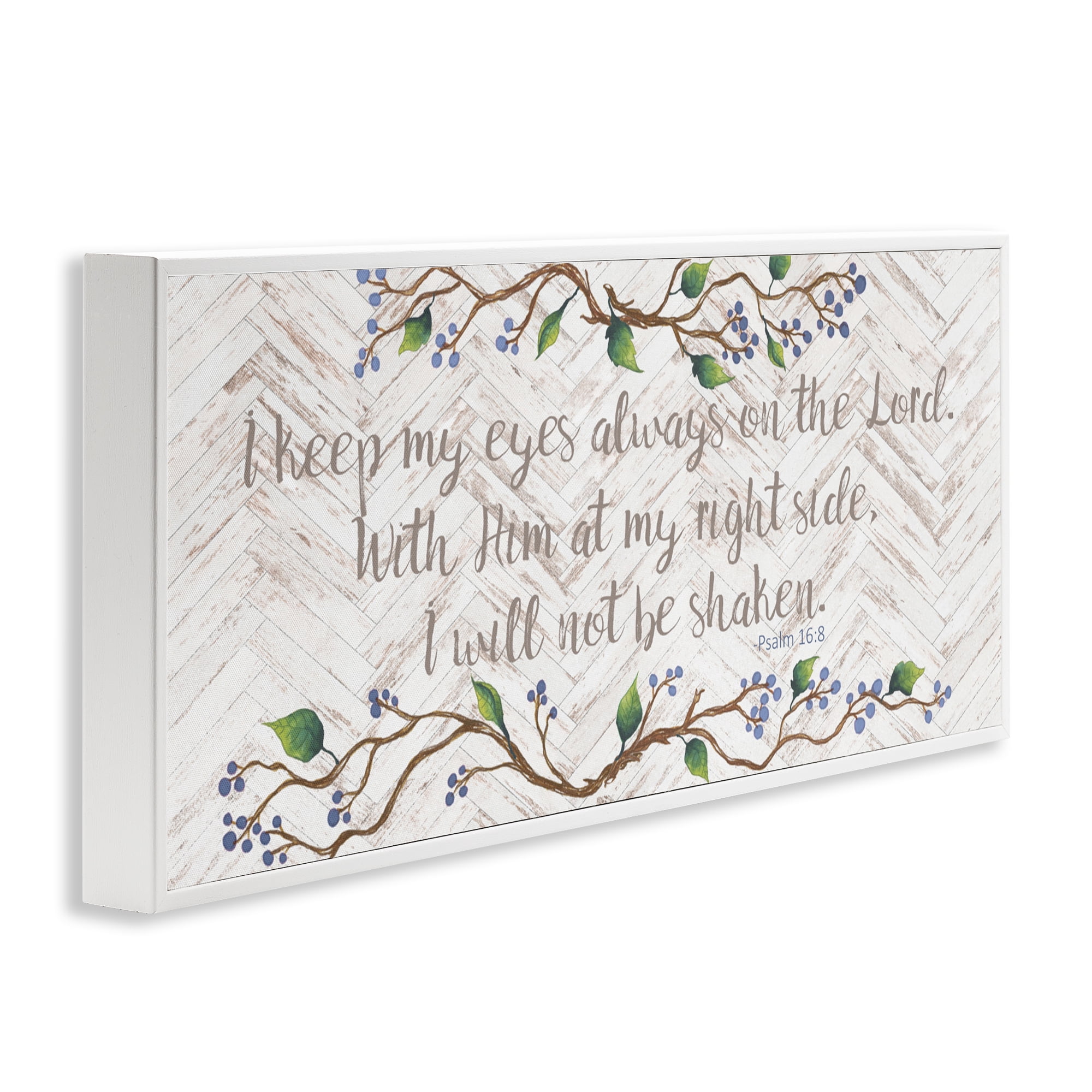 Stupell Industries Eyes On The Lord White Framed Giclee Art, design by Elizabeth Medley