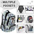 thumbnail image 3 of HUISEFOR Fish Camo Bow Kids Backpack Set 17 Inch 600D School Bag with Lunch Bag, Pencil Case and Water Bottle Holder Large Capacity for Elementary School 2nd-3rd Grade, 3 of 7